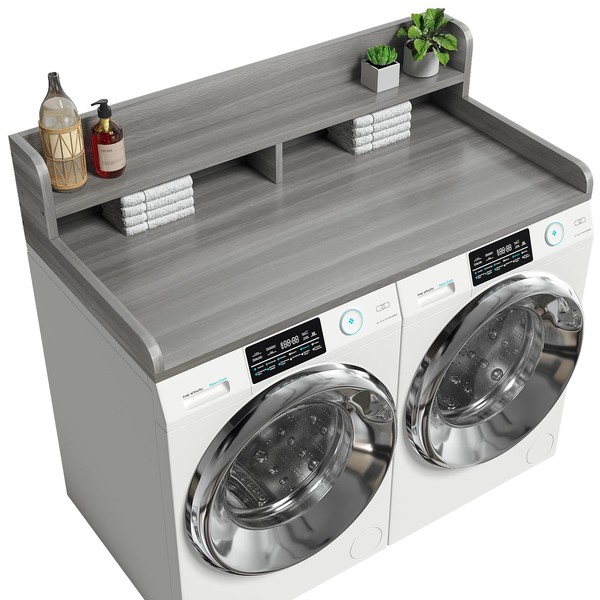 Corbyles 2-Tier Washer Dryer Countertop with 2.75" H Edge Rails,