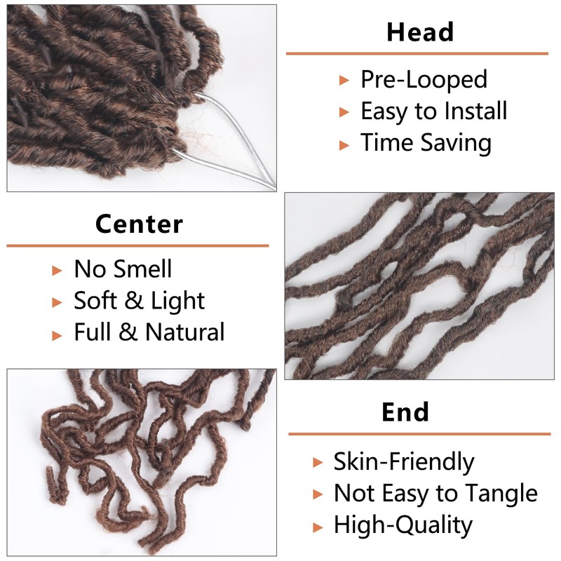 Soft Locs Faux locs crochet hair 30 Inch
