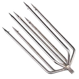 CAJOAUIS Fishing Harpoon 7 Prong Stainless Steel Fishing Gig Gaff Fork Hook with 8mm Screw for Frog Barbed Stainless Steel