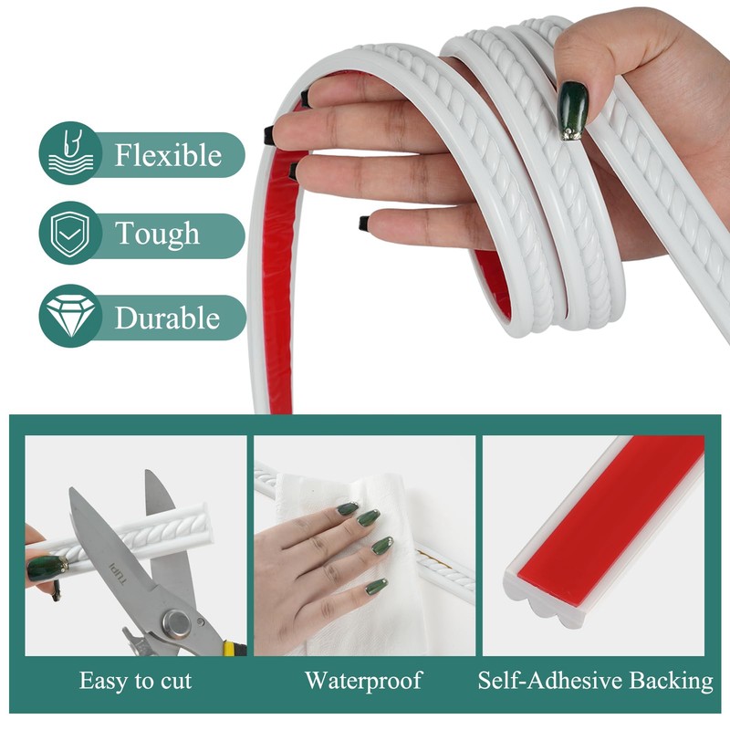 YEFANXI Flexible Chair Rail Panel PVC Wall Molding Trim –