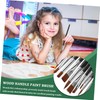 Operitacx 6 pcs Reusable Nylon Paint Brush with Wooden Handle