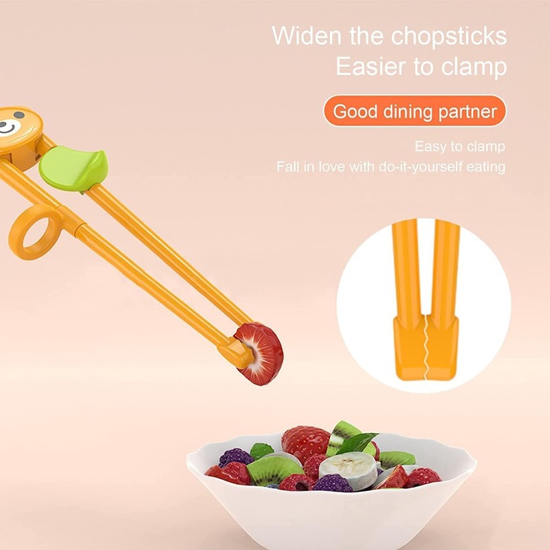 3 Pairs Kids Chopsticks Training Set, Reusable Cartoon Chopsticks for