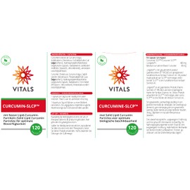 Vitals Curcumin SLCP - 60 Capsules, Vegan. With Solid Lipid Curcumin Particles (SLCP) for Optimal Bioavailability. For Anti-Inflammatory