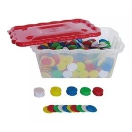 Hacer y Aprender Fichas Para Contar De Colores 1000 Pzs. 3cm. Didáctico