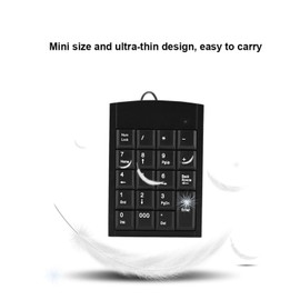 USB Numeric Keypad, Portable Mini Number Pad Number Pad Numeric Keypad for Laptop, PC Computer