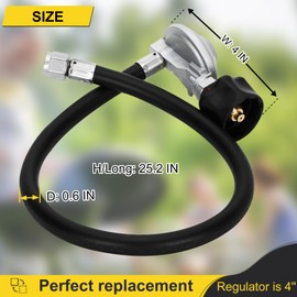 Feikeer - Kit de manguera y regulador de 25 pulgadas, adecuado para Weber Genesis Silver C, Gold B/C, Platinum B/C y Summit Silver/Gold/Platinum Parrillas de gas fabricadas después de 2002