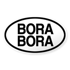 CafePress Bora Bora Oval Car Bumper Sticker
