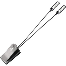ah Stands SLED2ULTRA Adam Hall SLED Clip Light with 2 Gooseneck Black