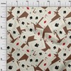 oneOone Viscose Chiffon Brown Fabric Poker Card Sewing Fabric by