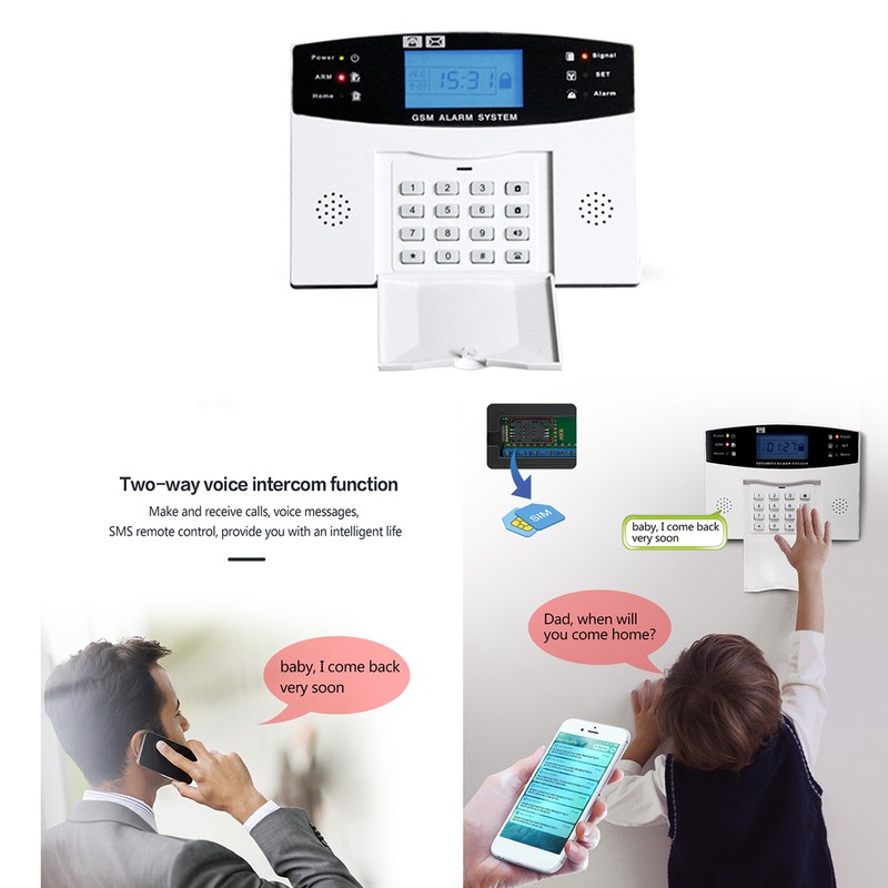 WiFi GSM Alarm System Tuya Smart Home LCD Display Security
