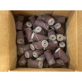108 new 1/2" x 1" x 1/8" Grit 80 AOR Sanding Straight Cartridge Rolls 31-0131-82