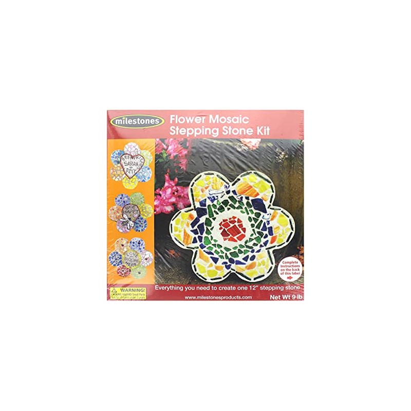 Milestones Mosaic Flower Stepping Stone Kit