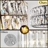 CATINER Crystal Pendant Light 4-Light Modern Black Chandelier Small 12”