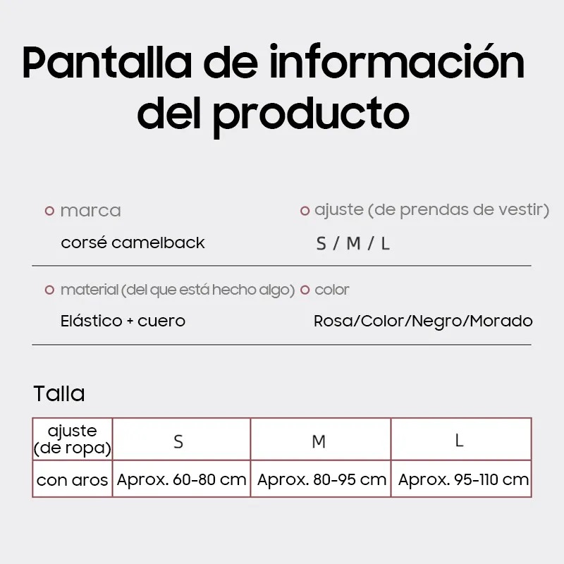 Cinturn Corrector Postura Con Velcro Para Hombres Y Muje Ml