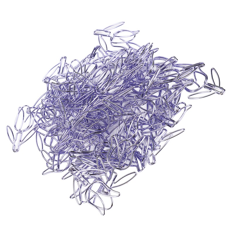 50Pcs Tulip Paper Clips Cute Purple Tulip Design Durable Metal