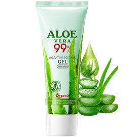 99% Pure Aloe Vera Gel for Skin Care – Soothes Sunburn, Itchy & Damaged Skin. Enriched with Vitamin E for Hydration & Healing. Perfect for Daily Skincare & Post-Sun Relief