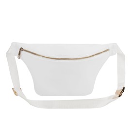 YogoRun Waist Pack Bag Women Belt Pack Bag for Men Nylon, White, M