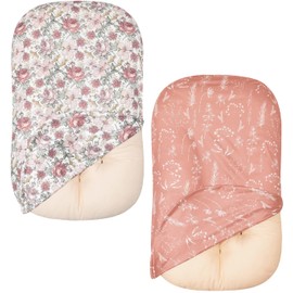 Little Jump Little Jump 2 Pack Western Wild Flowers Baby Lounger Cover Soft Cotton Slipcover Fits Newborn Lounger for Baby Boys and Girls Infant Lounger Cover(2 Pack Vintage Floral)