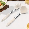 TeamFar Silicone Soup Ladle and Pasta Fork Set, 2 Pcs