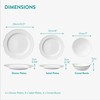 Navaris Scandi Style Porcelain Dinnerware Set - Ceramic Crockery Sets