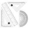 NILLOS Geometry Set, 4 PCS Ruler Set, for School Toole,Student