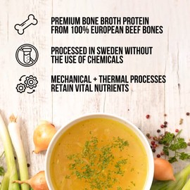 NAKED Bone Broth - Beef Bone Broth Protein Powder - 21G Protein, 17G Collagen - Gut Health and Joint Supplement - Unflavored - No GMO, Gluten-Free, So
