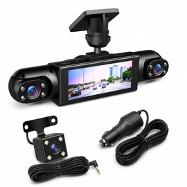 Multi-Lens Dash Cam for Vehicle Recording – 1080P Front, Side & Rear DVR Camera for Driving Coverage