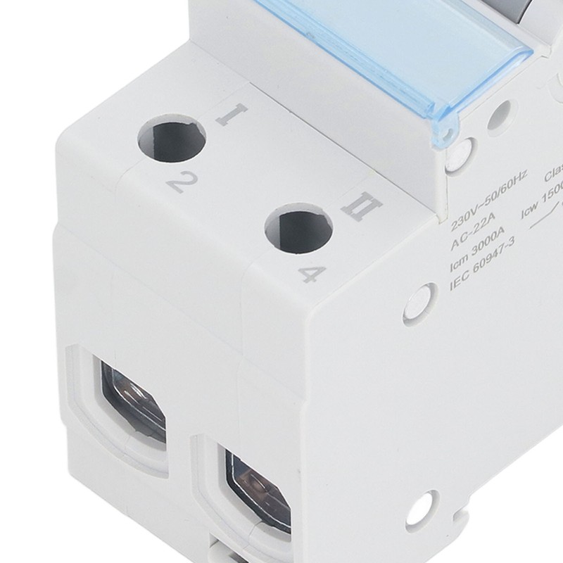 Dual Power Manual Transfer Switch DIN Rail Mounting Single Side