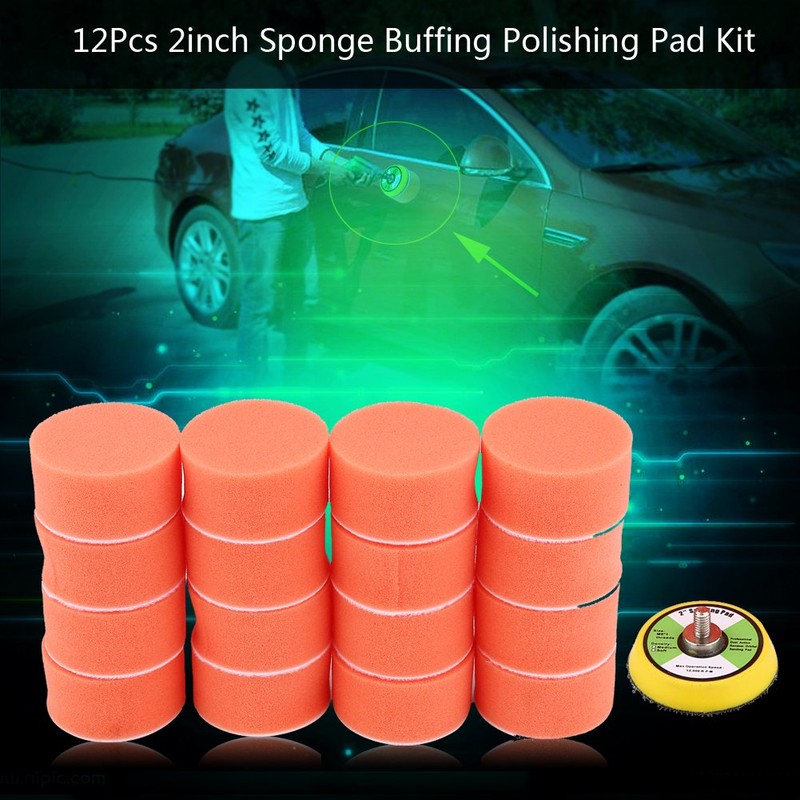 Qiilu 17-Piece Polisher Car Wash Polisher Sponge Polishing Pad Kit