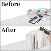 Qidexin 8pcs Book Ends, Acrylic Bookends, Non-Skid Book End, Clear