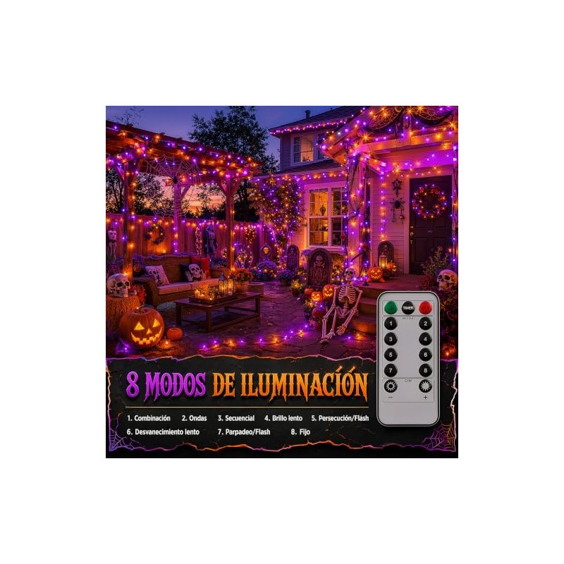Luces LED Halloween para Exteriores de 30M 300 LED, Luz