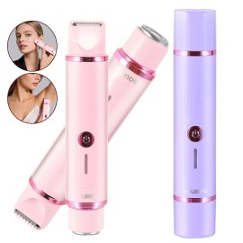 HT-575 2 in 1 Women Electric Body Hair Remover Dual Head Lady Shaver Bikini Trimmer Portable Female Hair Removal Devicecolor: Pink