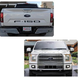 ZSJO 12 inch Emblem for Ford,Front Grille Tailgate Rear Aluminum Overlay American Flag Black Emblem Fit for Ford F250 F350 Super Duty 2017-2022.(12" Black) (Black, 9.5 inch)