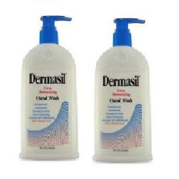 Dermasil Extra Moisturizing Hand Wash, enriched with moisturizing Dermasil formula, 8 Fl Oz (2 Pack)