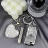 YIKECASE Key Fob Cover with Diamond Keychain Fit for VW
