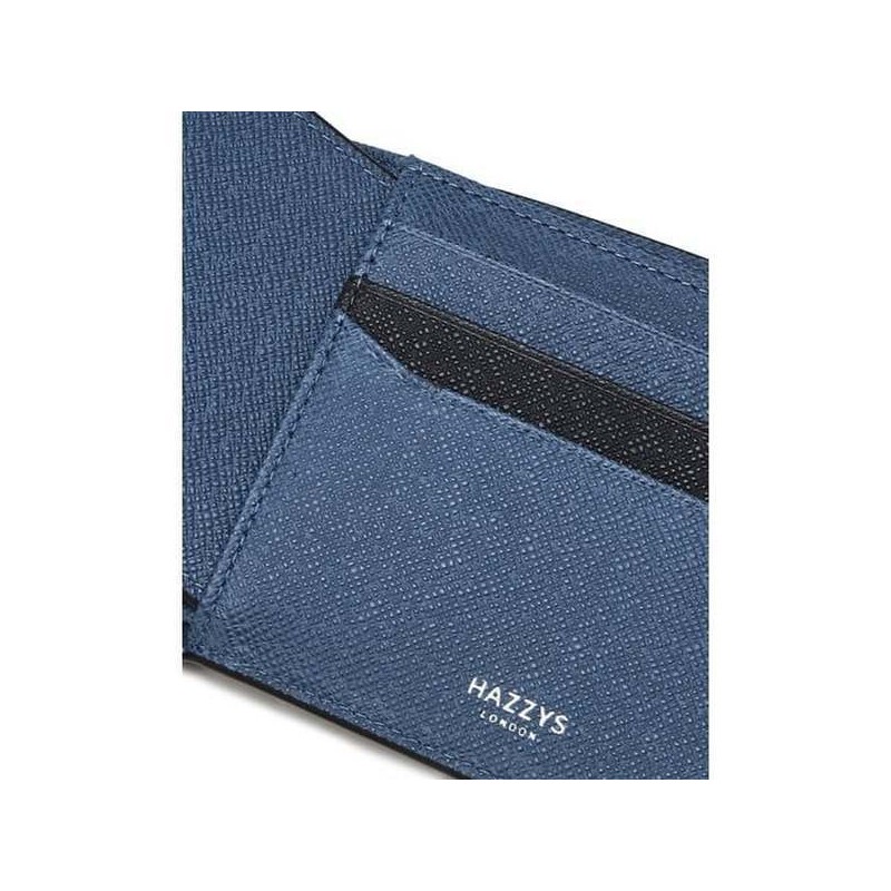 Hazzys (광주신세계)COLOR POINT 네이비 배색포인트 소가죽 슬림 반지갑 HJWA5F381N3 (Gwangju