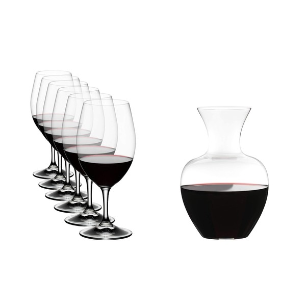 Riedel Ouverture Wine Glass and Decanter Set, 7 Piece, Decanter & Glasses