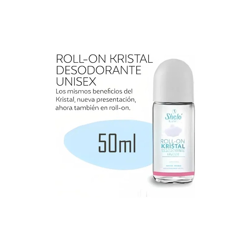 2 Desodorante Roll On Kristal Unisex S/aroma Shelo + Regalo