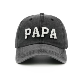 Stymora PAPA Hat, New Dad Gifts, Adjustable First Time Daddy Baseball Cap, Fathers Day Birthday Gifts for Husband Grandpa Black