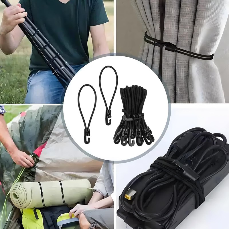 Bungee Cords with Hooks Pack of 20 - 10 cm