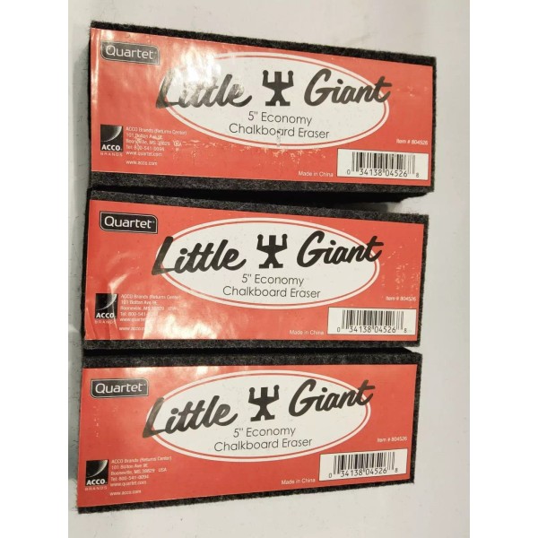 Quartet® Little Giant Economy Chalkboard Eraser Felt #804526 3 Pack,