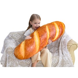 40 in 3D Simulation Bread Shape Pillow Soft Lumbar Baguette Back Cushion Funny Food Plush Stuffed Toy