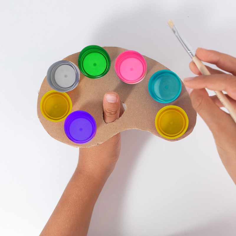 IMIKEYA Pack of 100 Plastic Bottle Lids, Colourful Bottle Lids,