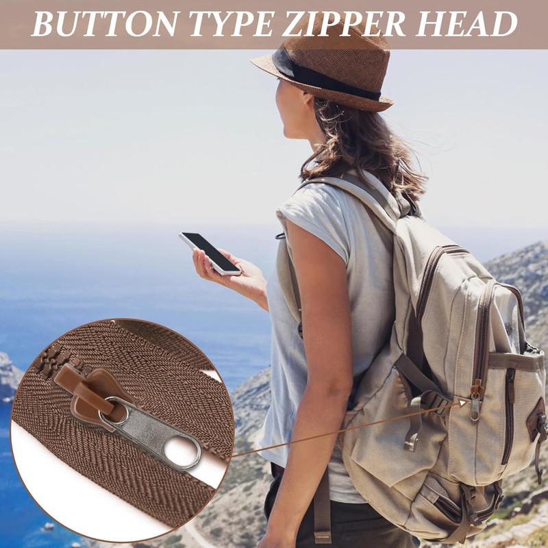 Pack of 12 Zip Slider Replacement, Zip Repair Kit, Removable,