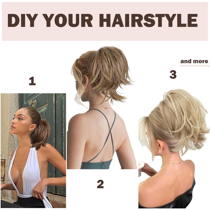 PORSMEER Ponytail Extension 22 cm Claw Clip-In Ponytail Hair Extensions