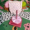 Shiny Mini Portable Yarn Spinner:_rose pink+embroidered bow bag