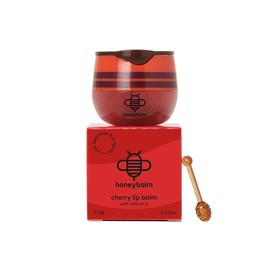 Honeybalm Honey Lip Balm with Vitamin E - Single Pack Beeswax Moisture - 100% Natural Ingredients Cruelty-Free Handcrafted Classic Flavor Compact Gift Nourishing Smooth:_Cherry