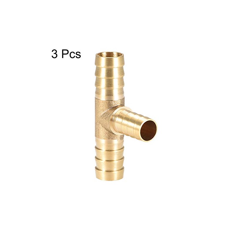 sourcing map Hose Reducer Barbed Three-Way Connector 12 x 10