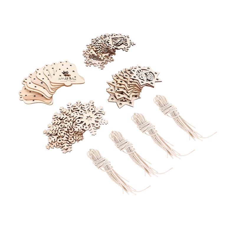 Wooden Pendants Unique Hand Made DIY Artworks Handicrafts Wood Chips