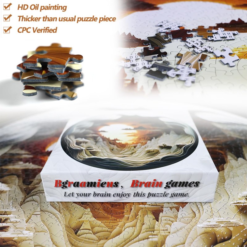 Bgraamiens- Hard Puzzles for Adults -3D Visual Dawn Inside a